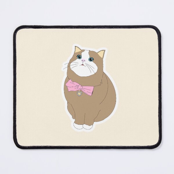Item preview, mocha cat with pink ribbon designed and sold by sara747.