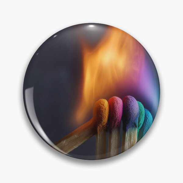 Item preview, Colorful Rainbow Match Flame – Vibrant Multicolor Fire Minimalist Design 2 designed and sold by WordPlayStudio.