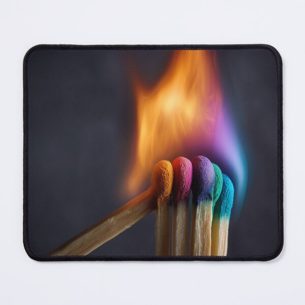 Item preview, Colorful Rainbow Match Flame – Vibrant Multicolor Fire Minimalist Design 2 designed and sold by WordPlayStudio.