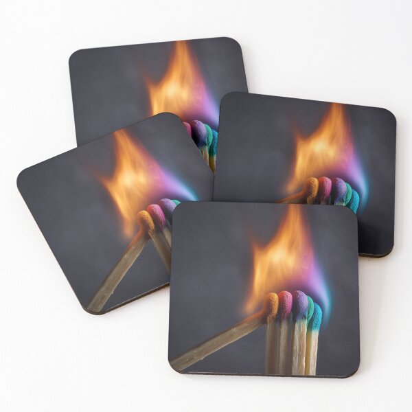 Item preview, Colorful Rainbow Match Flame – Vibrant Multicolor Fire Minimalist Design 2 designed and sold by WordPlayStudio.