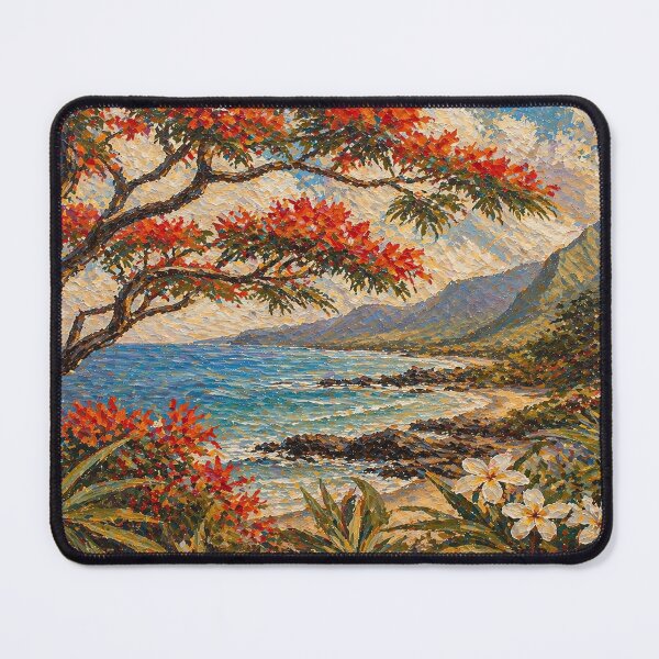 Item preview, Flamboyant Tree Reunion Island ocean - La Reunion Lovers designed and sold by artyfartypants.