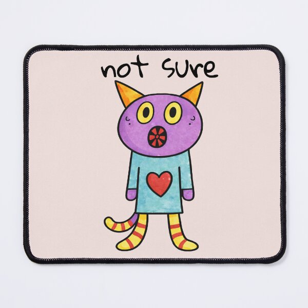 Item preview, Not Sure Cute Anxiety Cat designed and sold by SoftBeing.