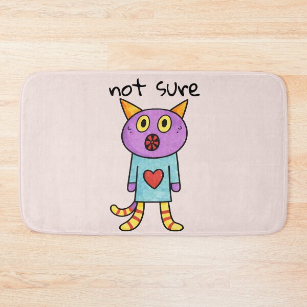Item preview, Not Sure Cute Anxiety Cat designed and sold by SoftBeing.