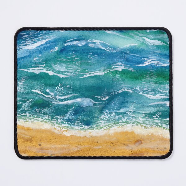 Item preview, Turquoise Tides & Golden Sands - Original Art designed and sold by Cass Harker Studio.