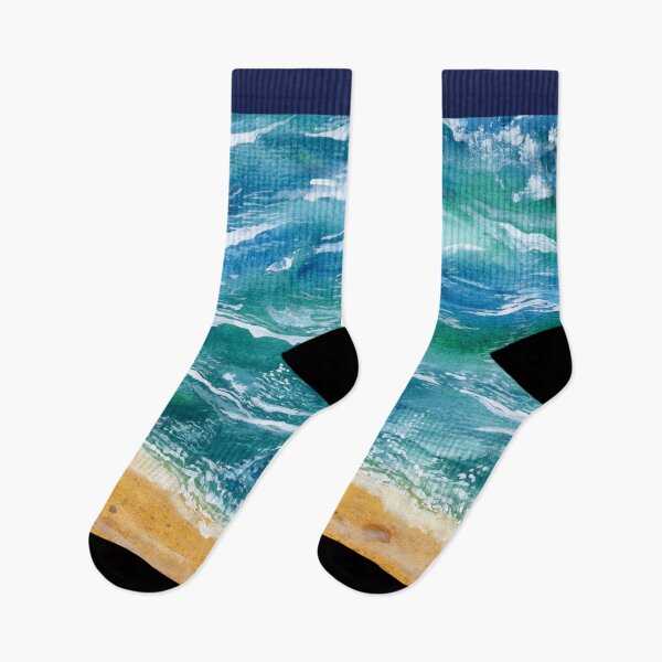 Item preview, Turquoise Tides & Golden Sands - Original Art designed and sold by Cass Harker Studio.