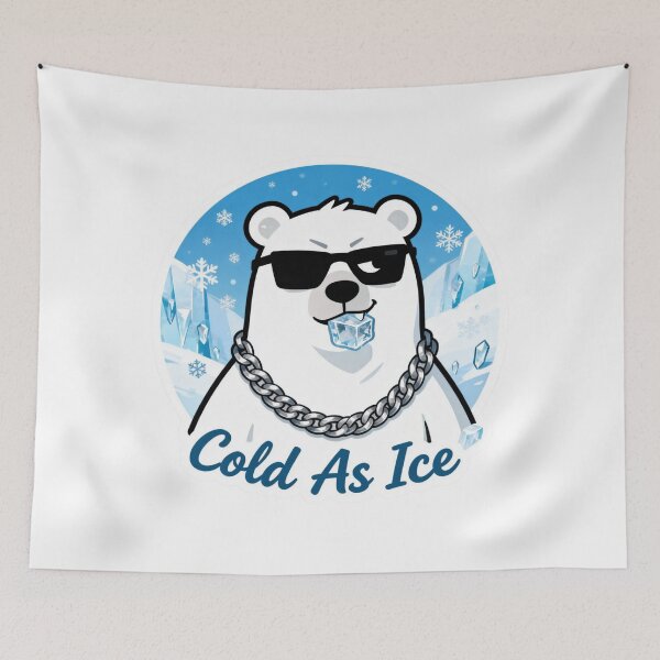 Item preview, Cold Polar Bear Aesthetic Sticker Cold As Ice 2 designed and sold by HealthyEnvy.