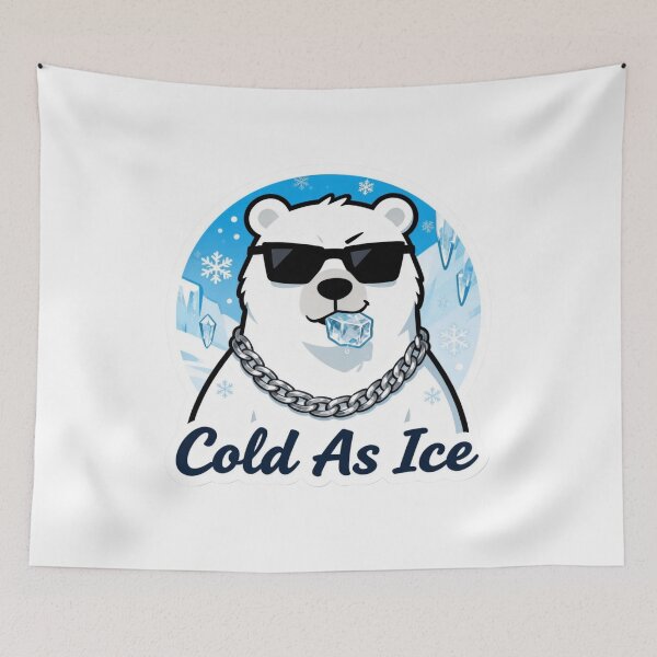 Item preview, Cold Polar Bear Aesthetic Sticker Cold As Ice designed and sold by HealthyEnvy.