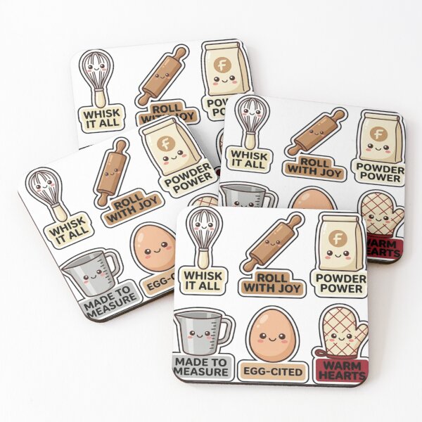 Item preview, Kawaii Baking Sticker Pack - Cute Kitchen Utensils & Baking Doodles designed and sold by SimpleP.