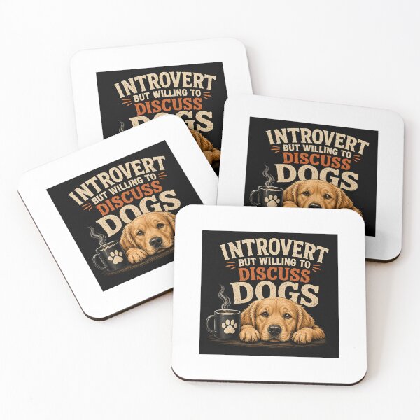 Item preview, Introvert Dog Lover Shirt Funny Golden Retriever Coffee Design Anti Social Dog Owner Gift designed and sold by Mateuszex2010.