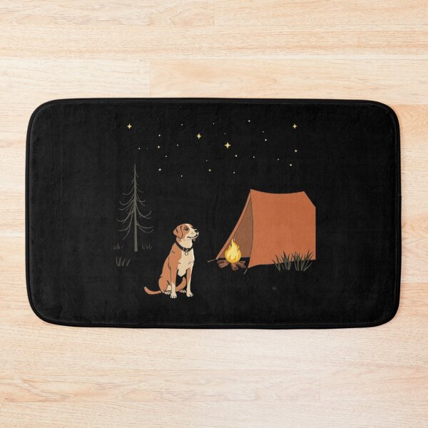 Item preview, Camping Dog Starry Night Fire Funny Canine Art designed and sold by artlife4.