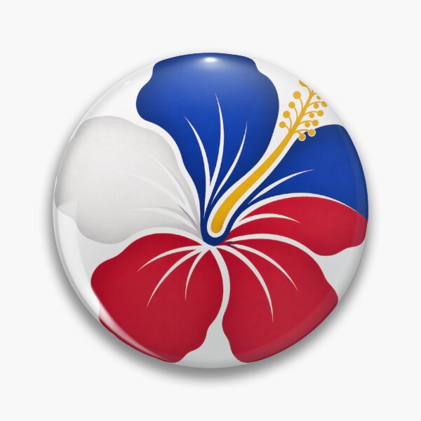 Item preview, Fleur Philippines Design – Red Blue White Tropical Hibiscus designed and sold by la-vie-aux-philippines.
