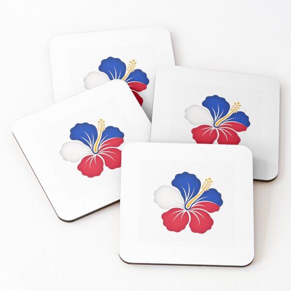 Item preview, Fleur Philippines Design – Red Blue White Tropical Hibiscus designed and sold by la-vie-aux-philippines.