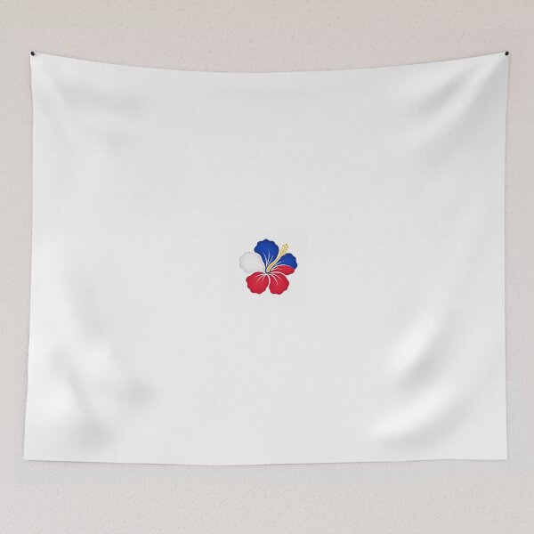 Item preview, Fleur Philippines Design – Red Blue White Tropical Hibiscus designed and sold by la-vie-aux-philippines.