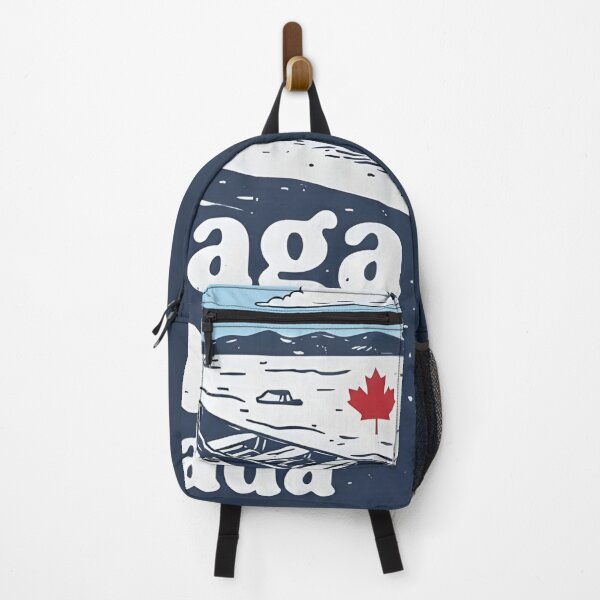 Item preview, Wasaga Beach Ontario Simple Landscape Blue Retro Canoe designed and sold by HowToCanadian.