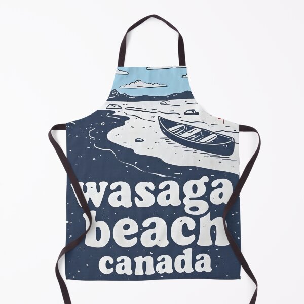 Item preview, Wasaga Beach Ontario Simple Landscape Blue Retro Canoe designed and sold by HowToCanadian.