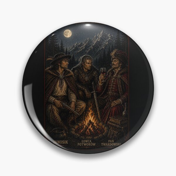 Artikelvorschau, Polnische Helden am Lagerfeuer – Düstere slawische Fantasy-Kunst, Janosik Twardowski, Monsterjäger-Illustration entworfen und verkauft von MaximusFilth.