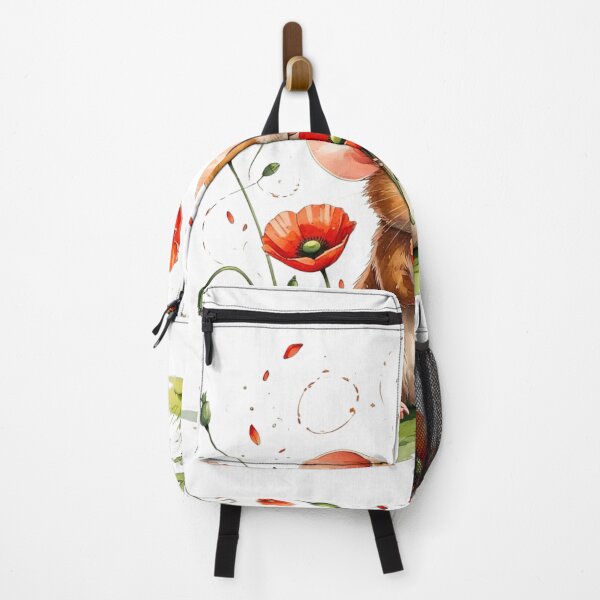 Item preview, Cute Mouse with Red Poppy Flower August Birth Month Art designed and sold by AQUILAKREO.