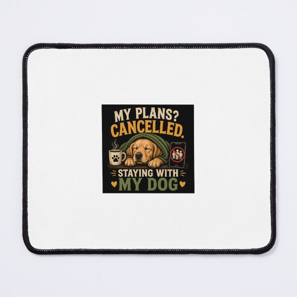 Item preview, My Plans Cancelled Staying With My Dog Funny Introvert Dog Lover Golden Retriever Shirt designed and sold by Mateuszex2010.