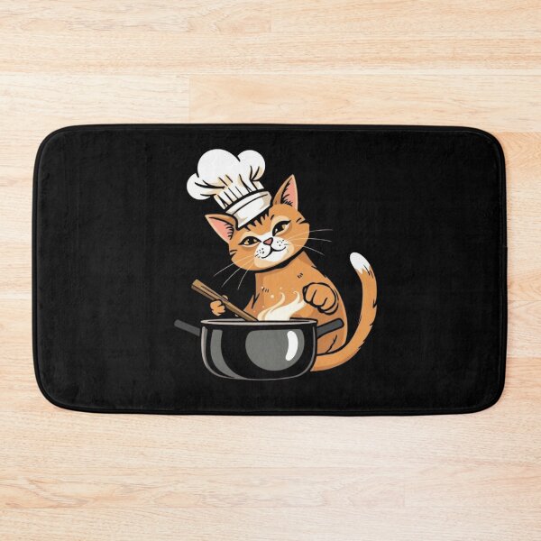 Item preview, Funny Chef Cat Cooking Ginger Tabby Kitten Art designed and sold by artlife4.