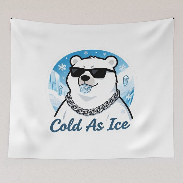 Item preview, Cold Polar Bear Aesthetic Sticker Cold As Ice 4 designed and sold by HealthyEnvy.
