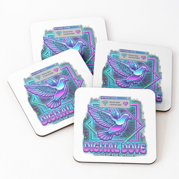 Item preview, Digital Dove - Retro Vaporwave Cyber Bird designed and sold by Csstoree.