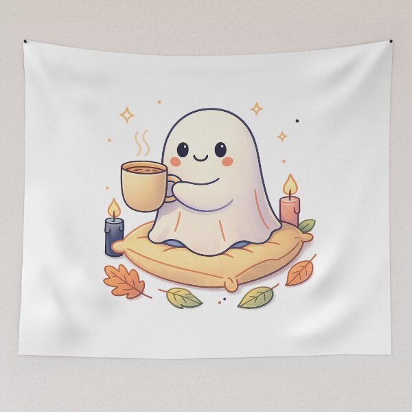 Item preview, Cozy Ghost Halloween Cute Spooky designed and sold by SoftSproutstu.