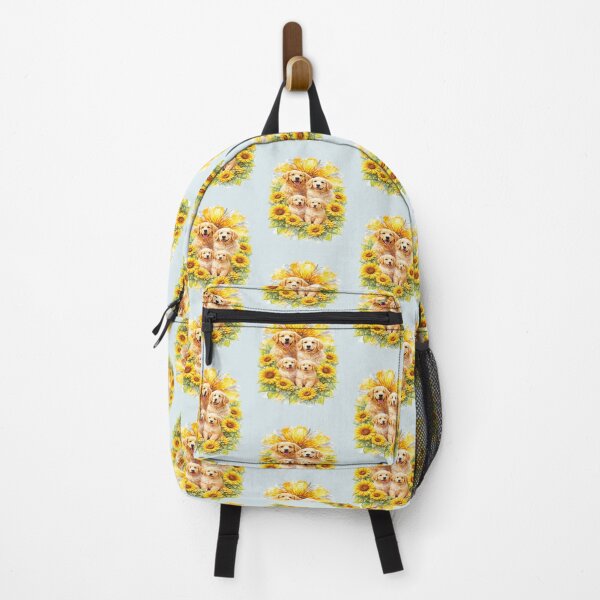 Item preview, Golden Retriever Family Within Vibrant Summer Sunflowers designed and sold by the artedivino.