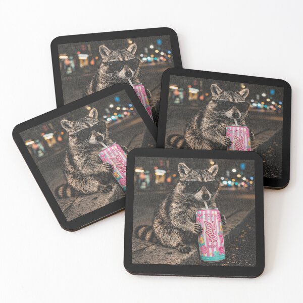 Item preview, Funny Raccoon Cotton Candy Drink Graphic designed and sold by SanipepaVase.