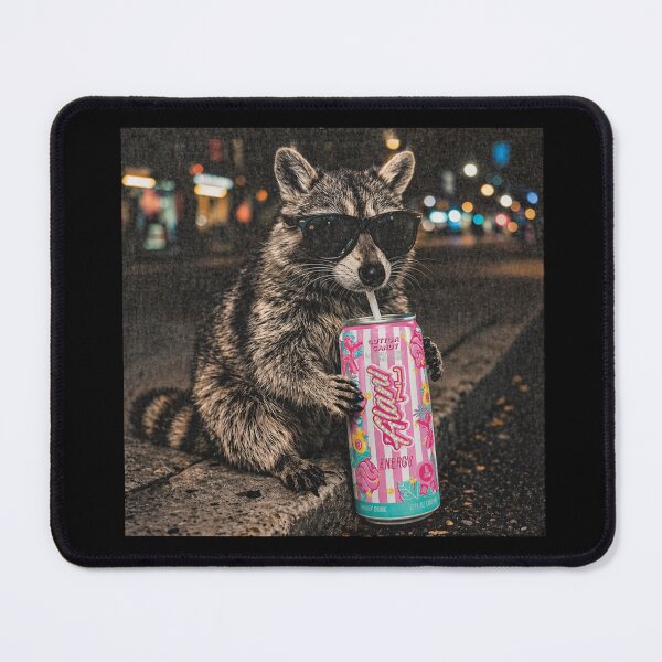 Item preview, Funny Raccoon Cotton Candy Drink Graphic designed and sold by SanipepaVase.