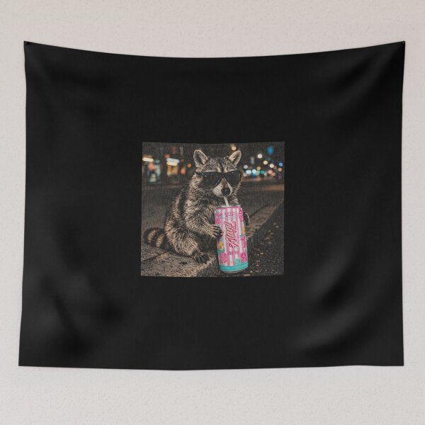 Item preview, Funny Raccoon Cotton Candy Drink Graphic designed and sold by SanipepaVase.