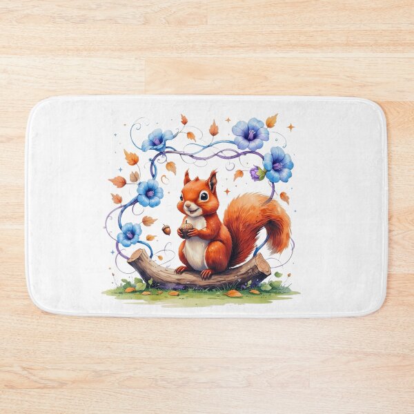 Item preview, Cute Squirrel with Morning Glory September Birth Month Art designed and sold by AQUILAKREO.