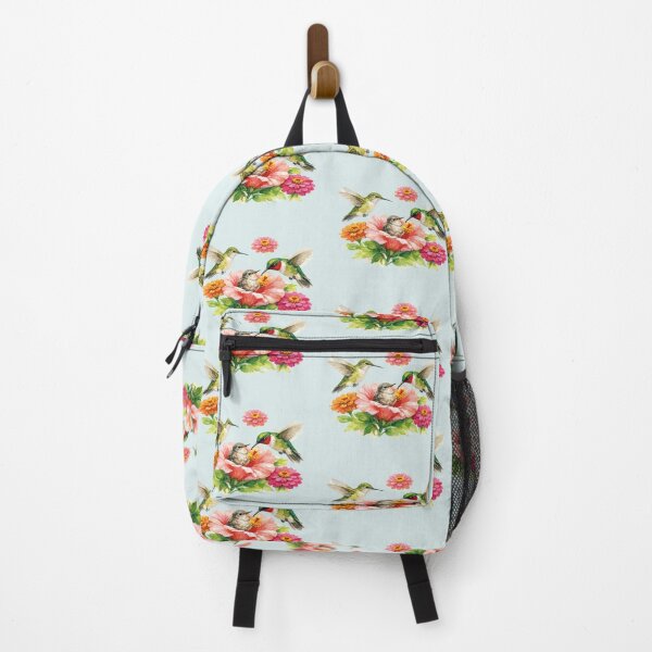 Item preview, Hummingbird Family Nestled in Colorful Summer Blooms designed and sold by the artedivino.