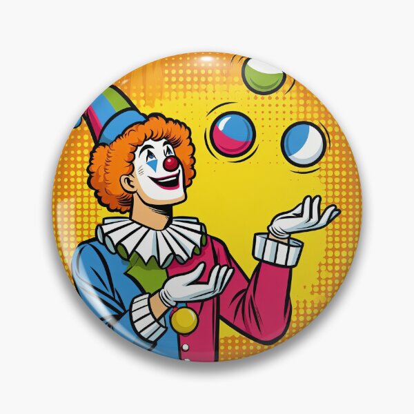 Item preview, Cheerful Clown Pop Art Style designed and sold by artofuniverse.