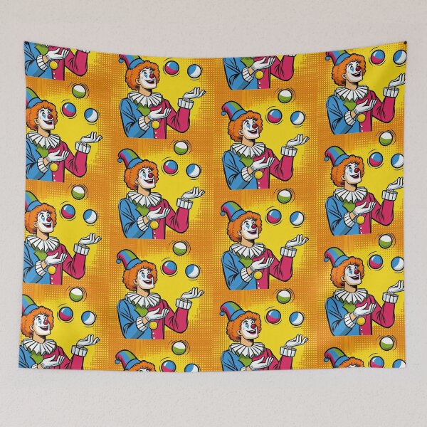 Item preview, Cheerful Clown Pop Art Style designed and sold by artofuniverse.