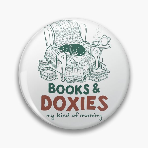 Item preview, Books And Doxies My Kind Of Morning Cozy Reading designed and sold by krystalRomanart.
