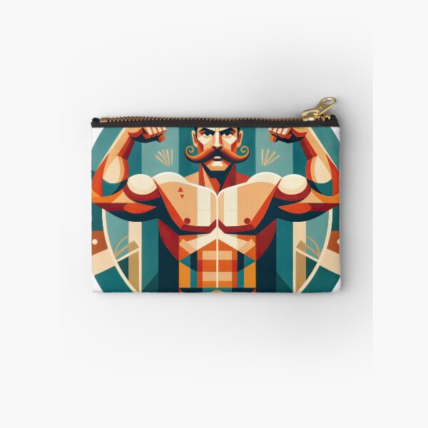 Item preview, Circus Strongman — Vintage Power in Geometric Style designed and sold by ForeverPrintsOK.