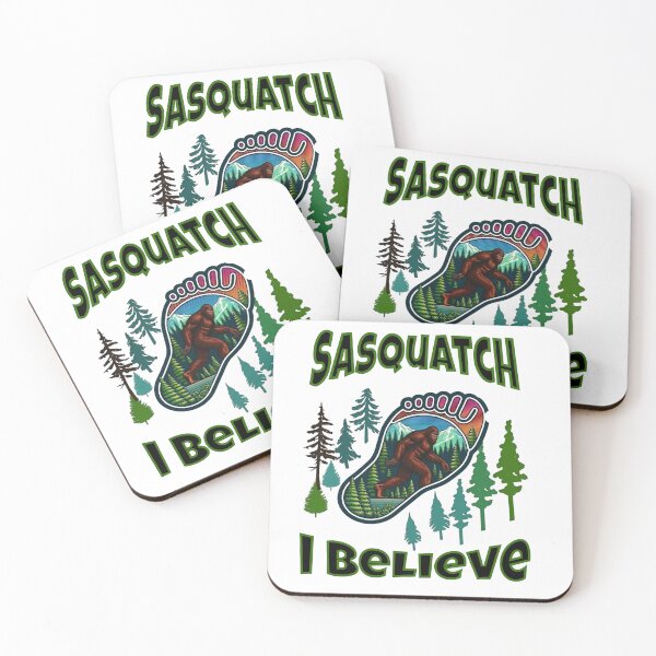 Item preview, Retro Sasquatch Bigfoot Footprint Forest Silhouette Graphic designed and sold by Swanny's Custom T-shirt and Gift Designs.