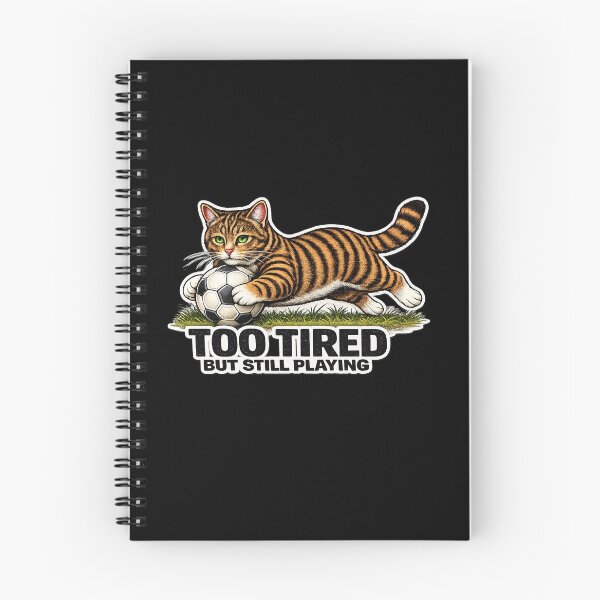 Item preview, Too Tired But Still Playing Soccer Cat Meme | Funny Football Cat Gift for Players & Fans designed and sold by Serene Whiskers.