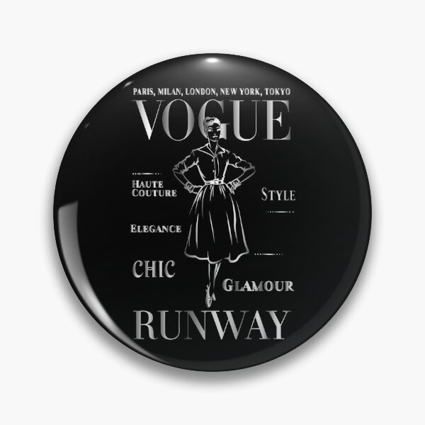 Artikelvorschau, Silbernes Vogue-Cover-Artwork: Metallic Fashion Runway Poster entworfen und verkauft von MalisoStickers.