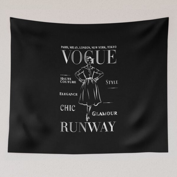 Item preview, Silver Vogue Cover Art: Metallic Fashion Runway Poster designed and sold by MalisoStickers.