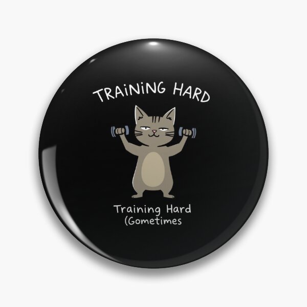 Item preview, Training Hard Cat Funny Fitness Dumbbell Art designed and sold by artlife4.