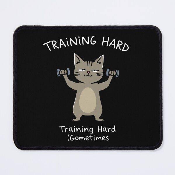 Item preview, Training Hard Cat Funny Fitness Dumbbell Art designed and sold by artlife4.