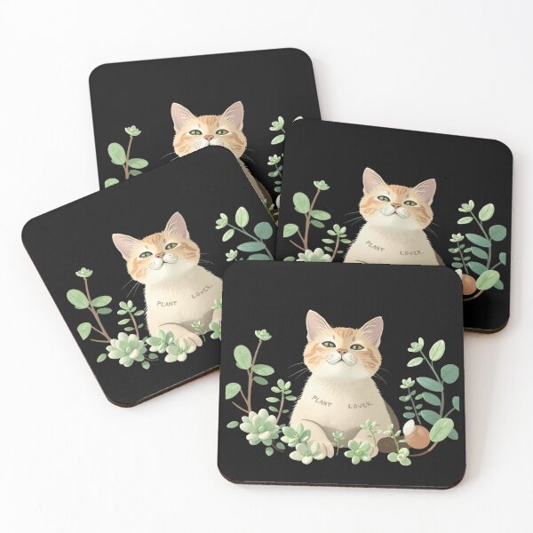 Item preview, Plant Lover Cat Whimsical Feline Botanical Art designed and sold by artlife4.