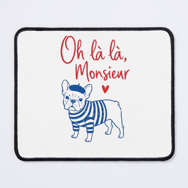 Item preview, Oh La La Monsieur French Bulldog Beret French Style designed and sold by krystalRomanart.