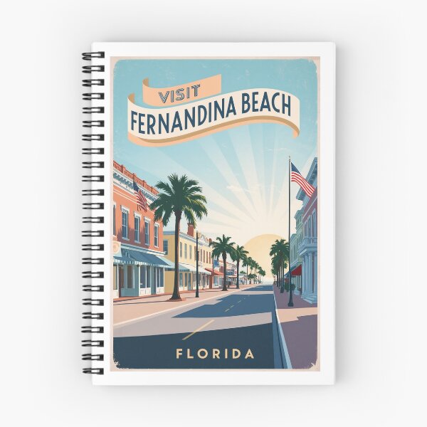 Item preview, Amelia Island Retro Sunrise Travel Poster Fernandina Beach designed and sold by bobparduephoto.
