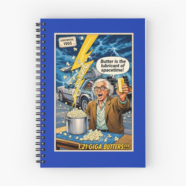 Item preview, Butter Is the Lubricant of Spacetime — Funny Mad Scientist Popcorn Poster designed and sold by SammyMorry.
