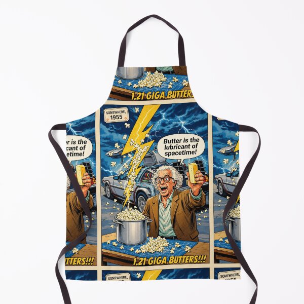 Item preview, Butter Is the Lubricant of Spacetime — Funny Mad Scientist Popcorn Poster designed and sold by SammyMorry.