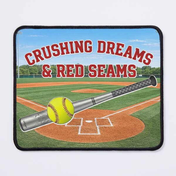 Item preview, Crushing Dreams & Red Seams Softball designed and sold by TiffanyTTees.