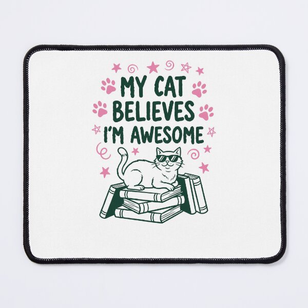 Item preview, My Cat Believes I'm Awesome Cool Reading Glasses Cat designed and sold by krystalRomanart.