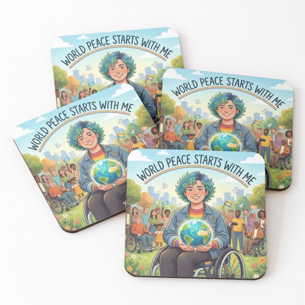 Item preview, AI Art - World Peace Starts with Me designed and sold by Whimsyful Designs.